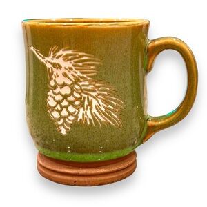 Nostalgic Glass Works USA Yellowstone Pine Cone Hand-crafted Ceramic Mug